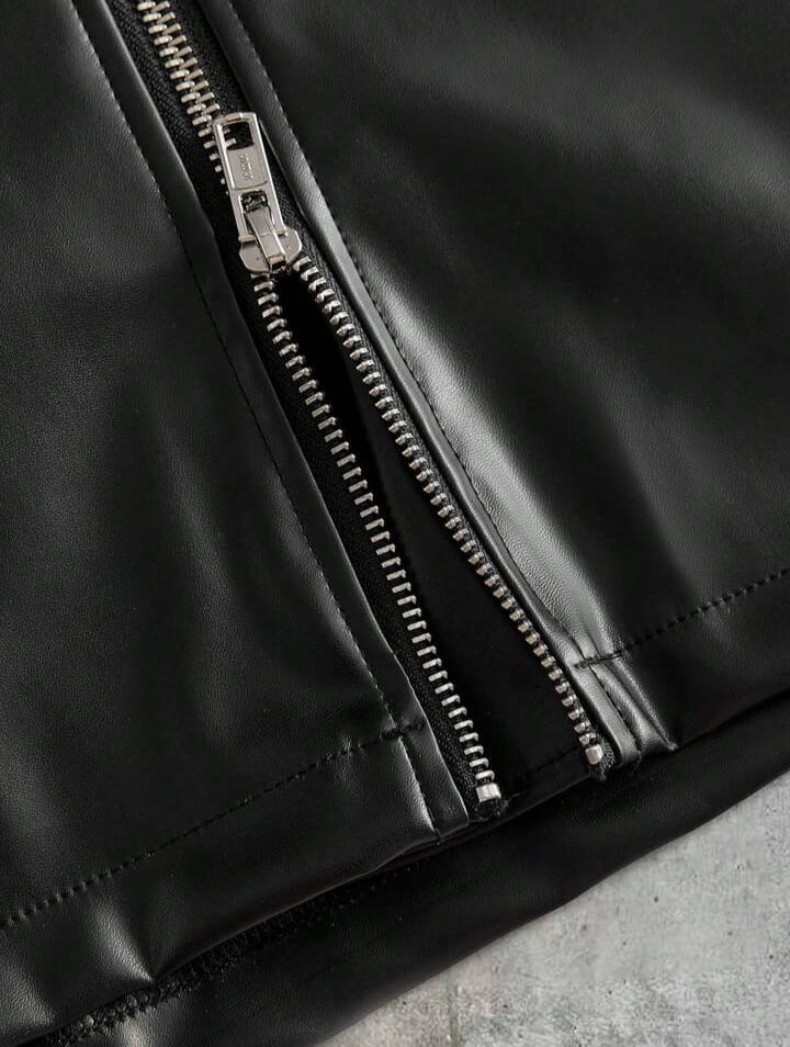 Streetcore Zip Faux Leather Shorts